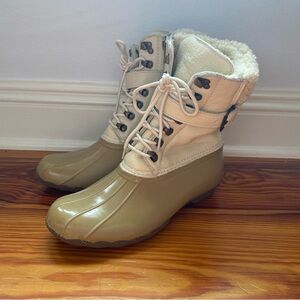 Sperry Cream Snow/Rain boots
